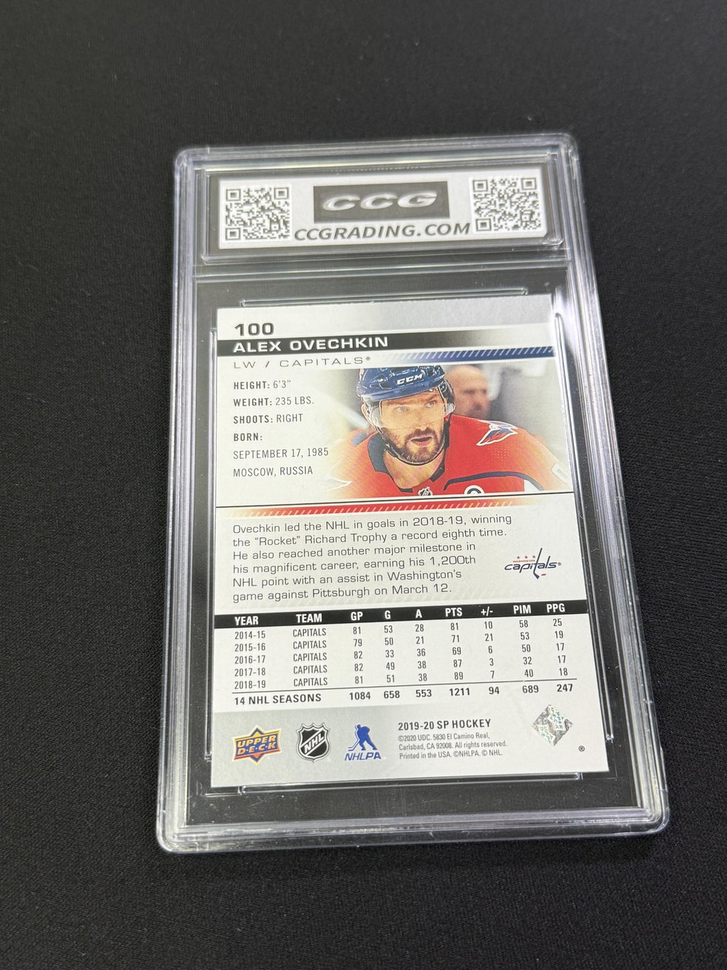 Alex Ovechkin 2019 SP Authentic CCG 10 Capitals Rookie