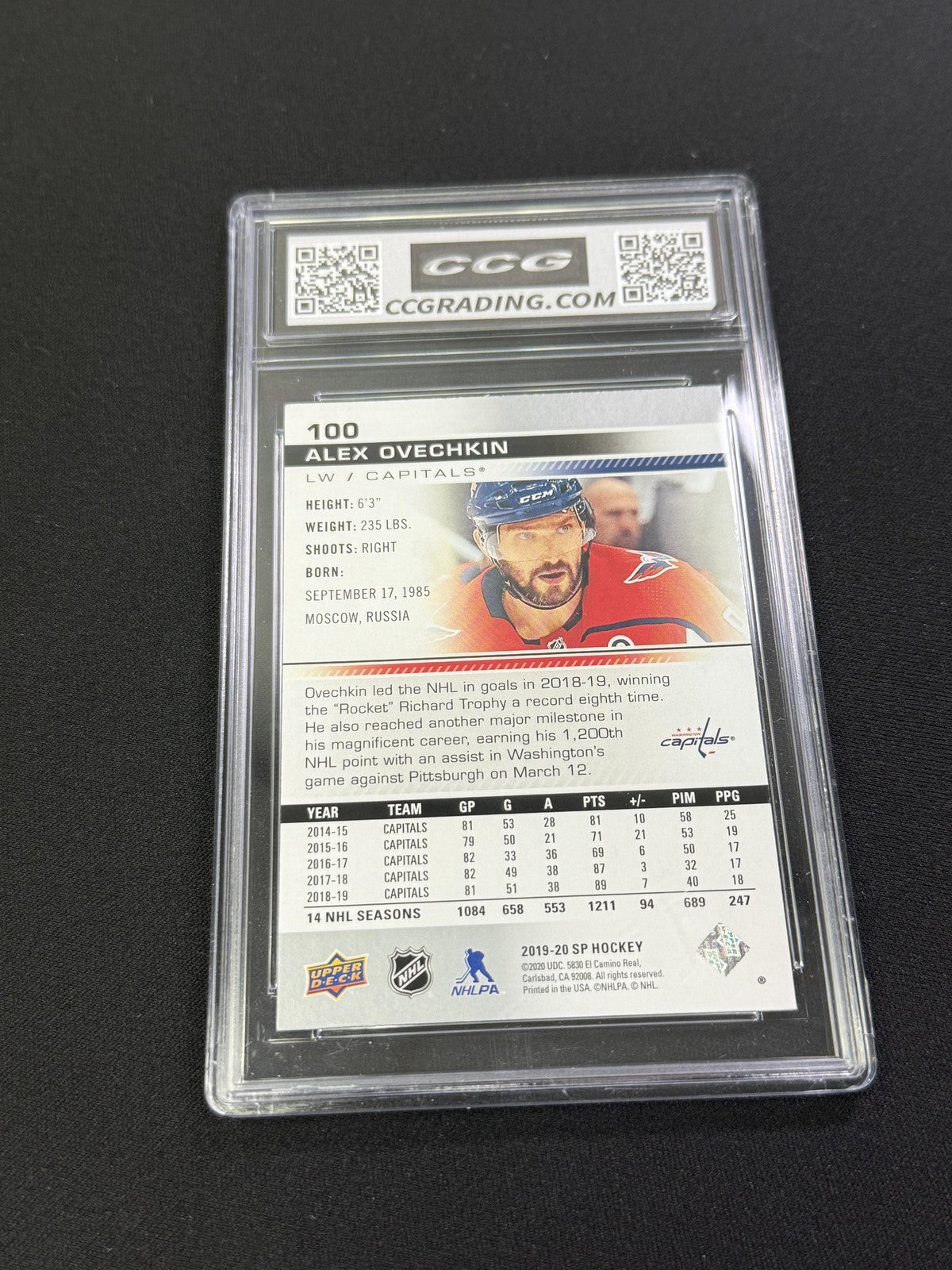 Alex Ovechkin 2019 SP Authentic CCG 10 Capitals Rookie