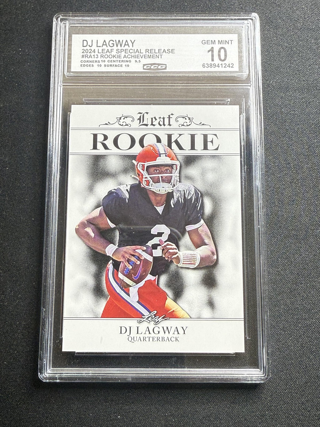 DJ Lagway 2024 Leaf Rookie Achievement CCG 10 Florida Rookie