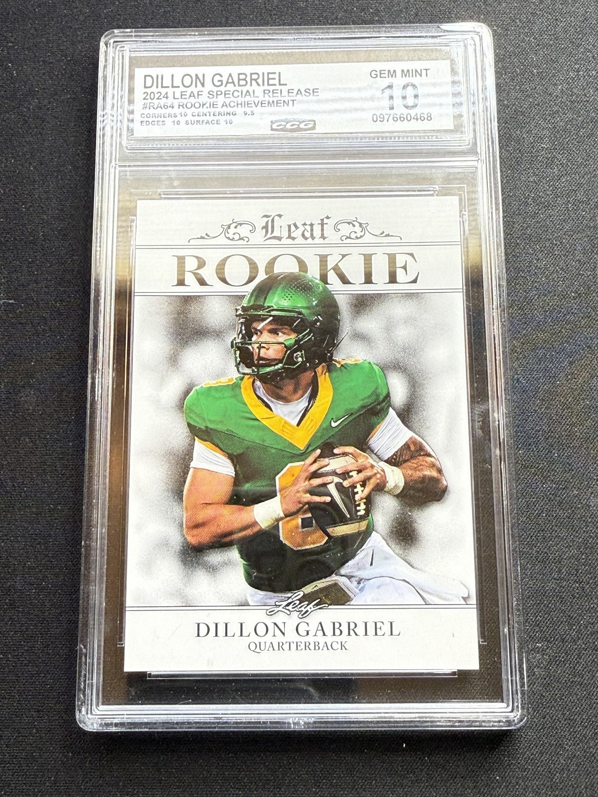 Dillon Gabriel 2024 Leaf Rookie Achievement CCG 10 RC