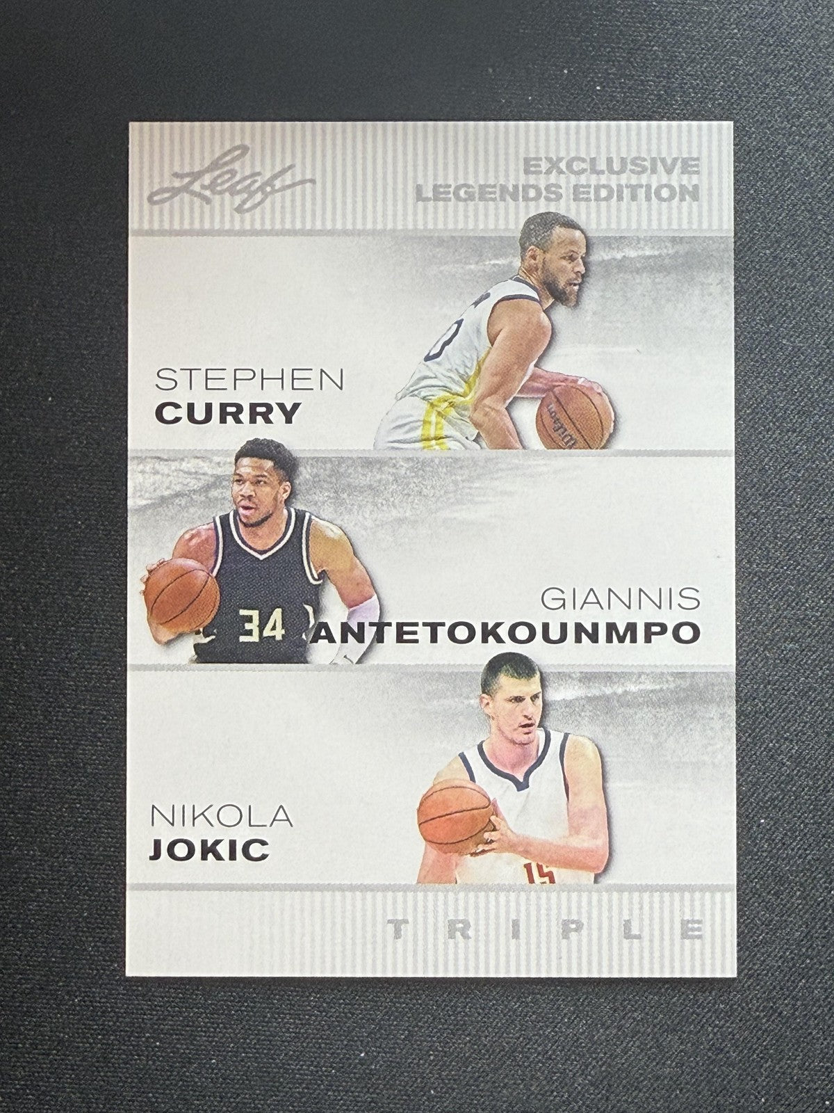 Curry / Giannis / Jokic 2024 Leaf Exclusive Legends Edition Trio RC 10 count lot