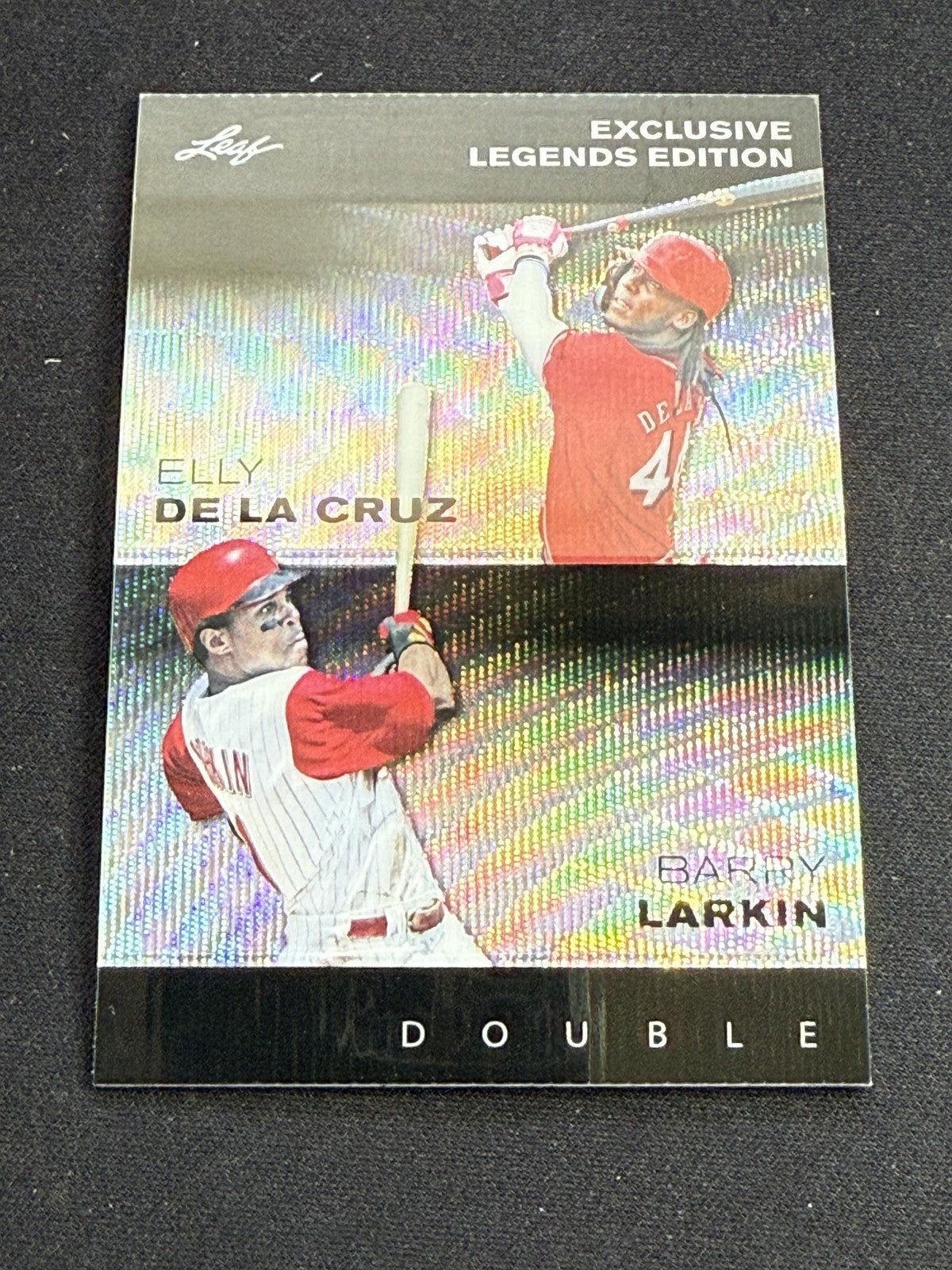 Elly De La Cruz / Barry Larkin 2024 Leaf Metal Dual Black /7 RC
