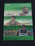 Curry / Antetokounmpo / Edwards 2024 Leaf Metal Trio Green /5 RC