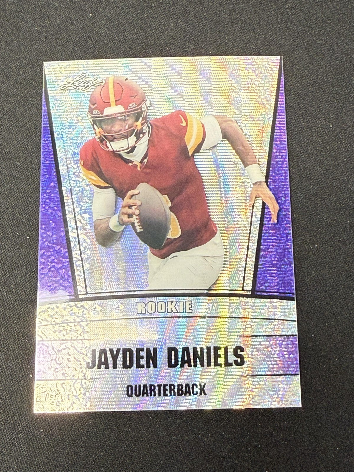 Jayden Daniels 2024 Leaf Metal Rookie Purple /15 RC Commanders