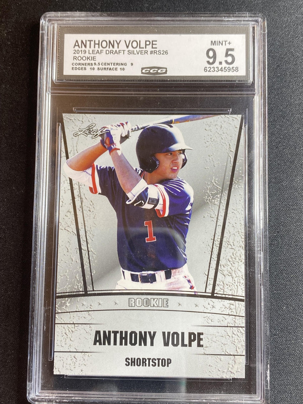 Anthony Volpe 2019 Leaf Draft Rookie RS26 CCG 9.5 RC