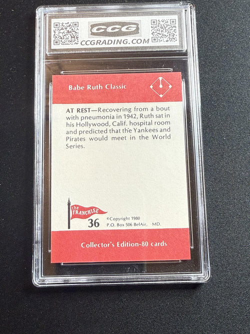 Babe Ruth 1980 Franchise At Rest CCG 10 RC