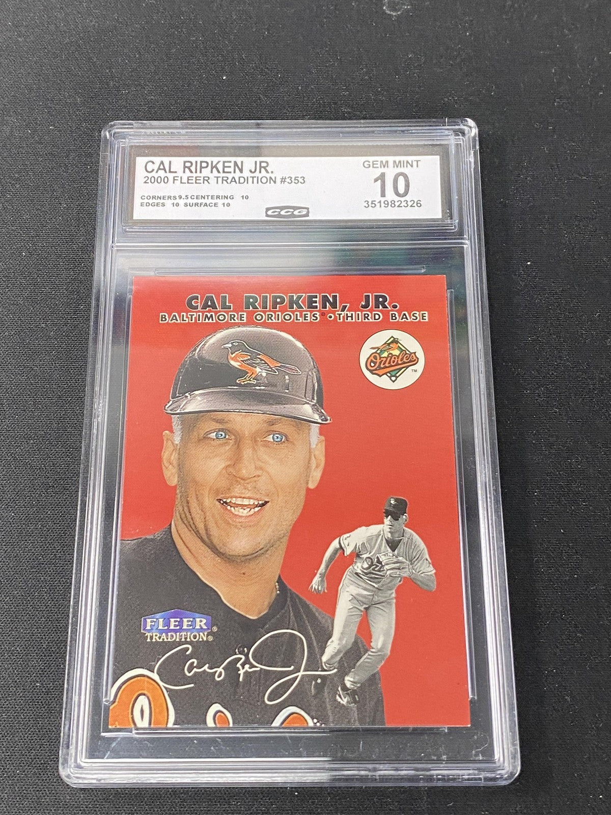 Cal Ripken, Jr. 2000 Fleer Tradition CCG 10 Baltimore Orioles Rookie