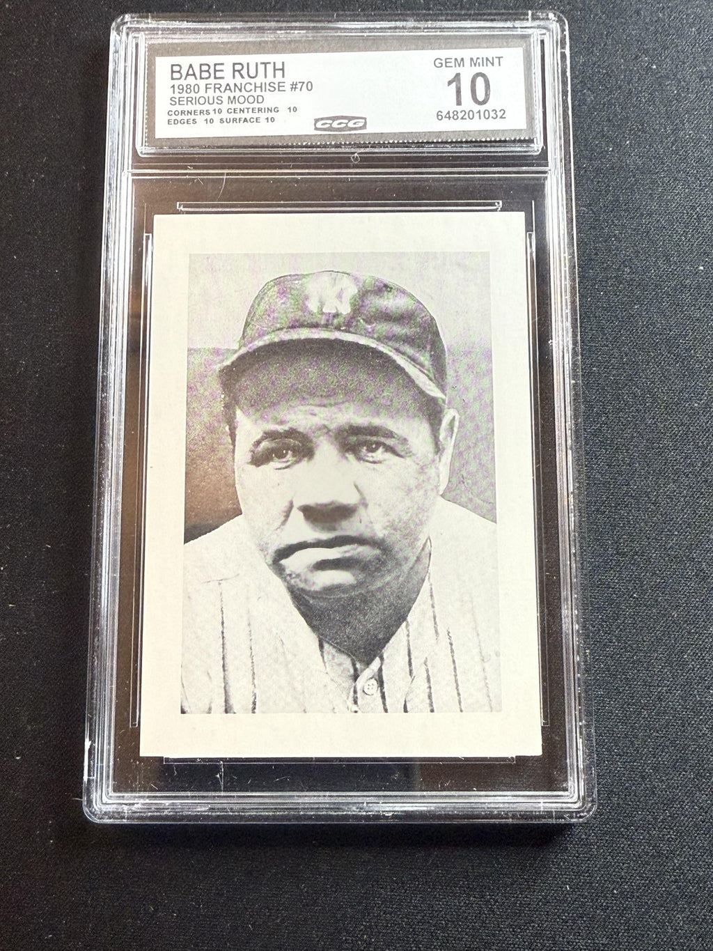 Babe Ruth 1980 Franchise Serious Mood CCG 10 RC