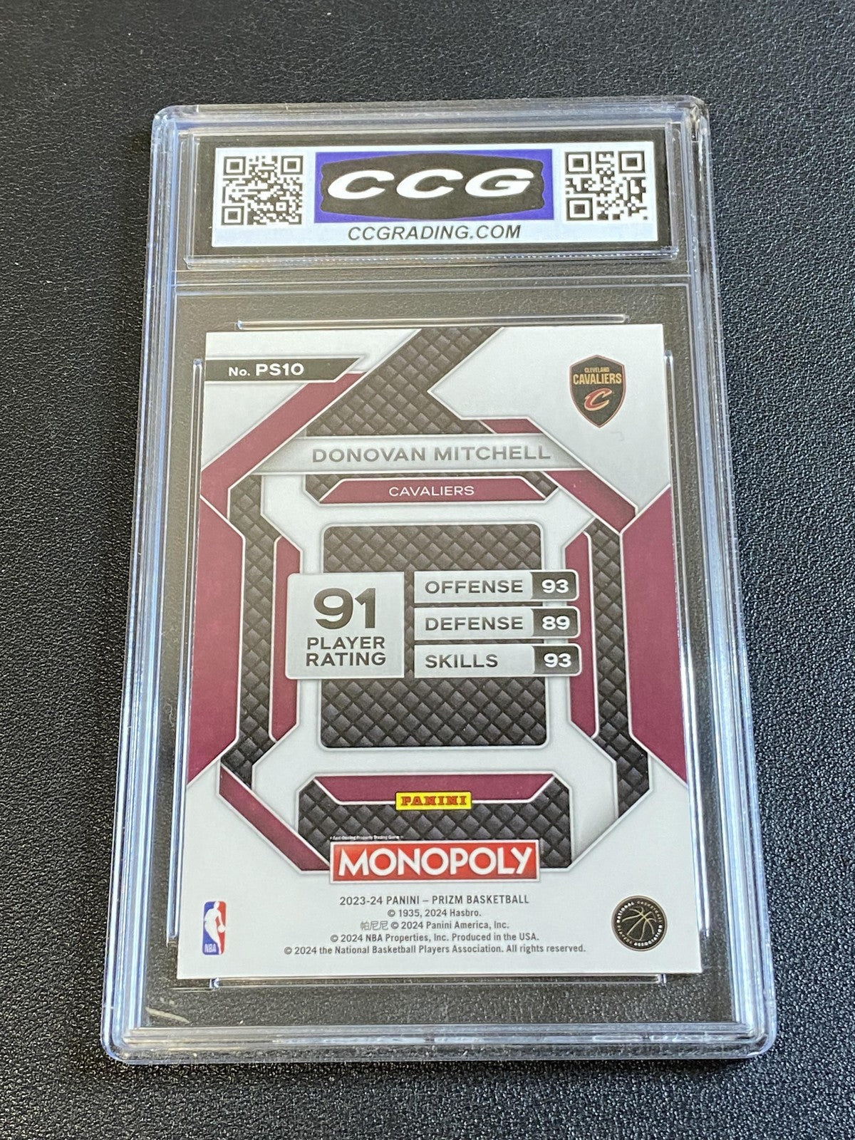 Donovan Mitchell 2023 Panini Prizm Monopoly CCG 10 Cavaliers