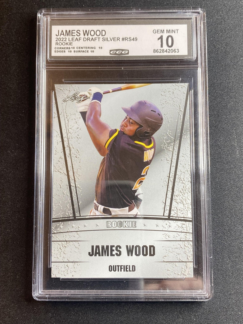 James Wood 2022 Leaf Draft Rookie RS49 CCG 10 RC