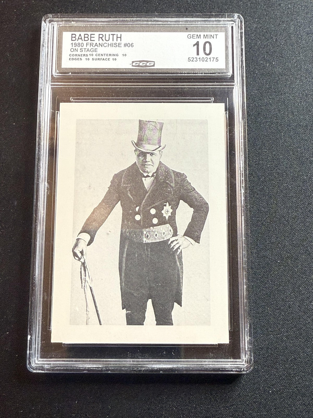 Babe Ruth 1980 Franchise On Stage CCG 10 RC