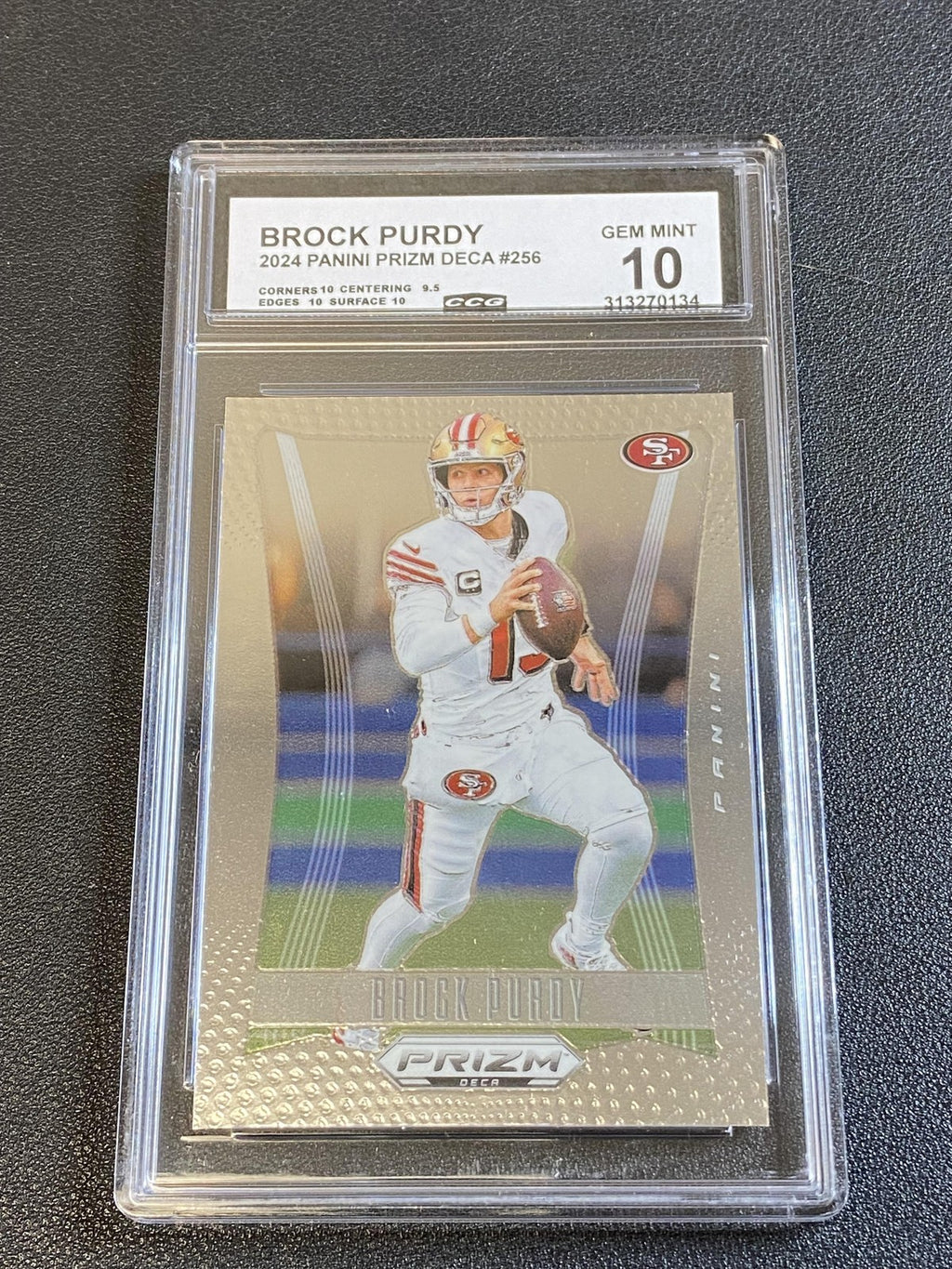 Brock Purdy 2024 Panini Prizm Deca CCG 10 49ers