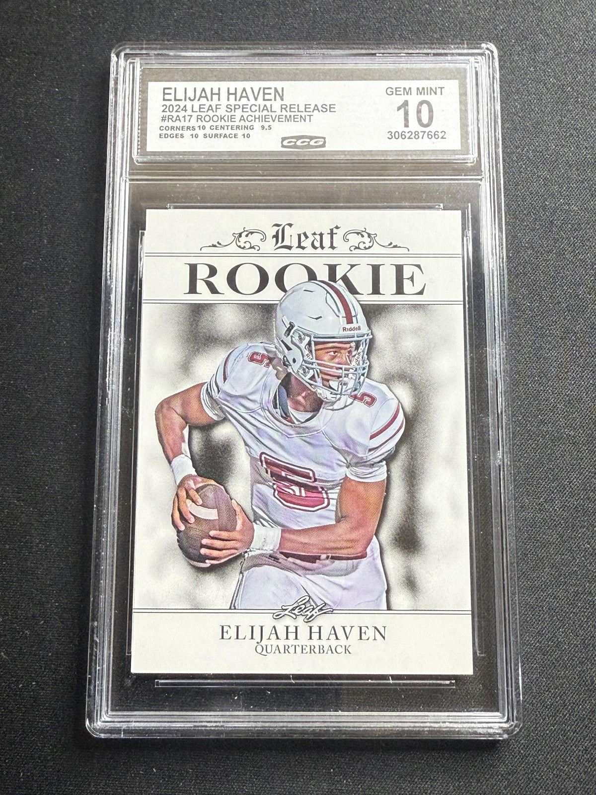 Elijah Haven 2024 Leaf Rookie Achievement CCG 10 Rookie