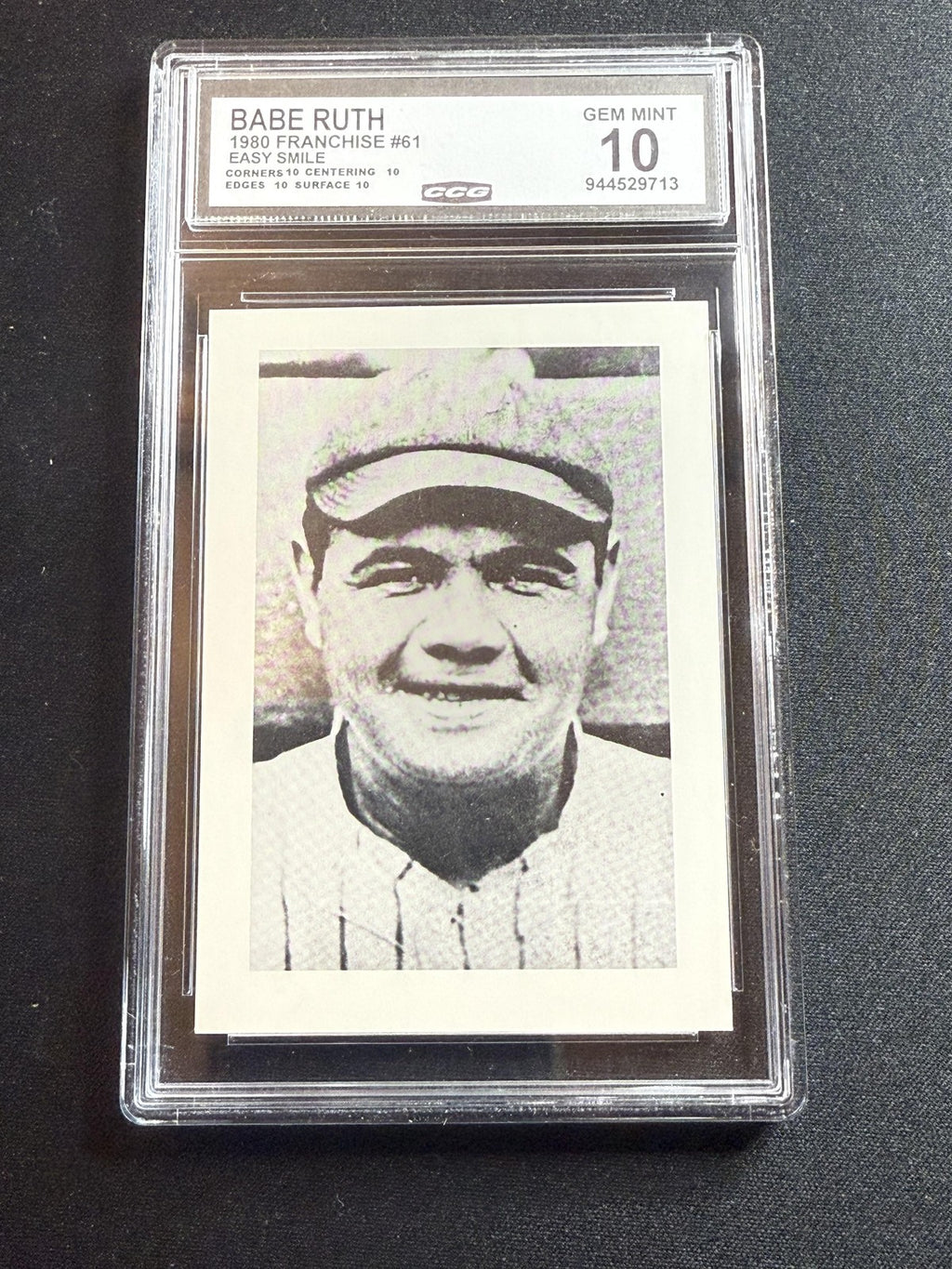 Babe Ruth 1980 Franchise Easy Smile CCG 10 RC