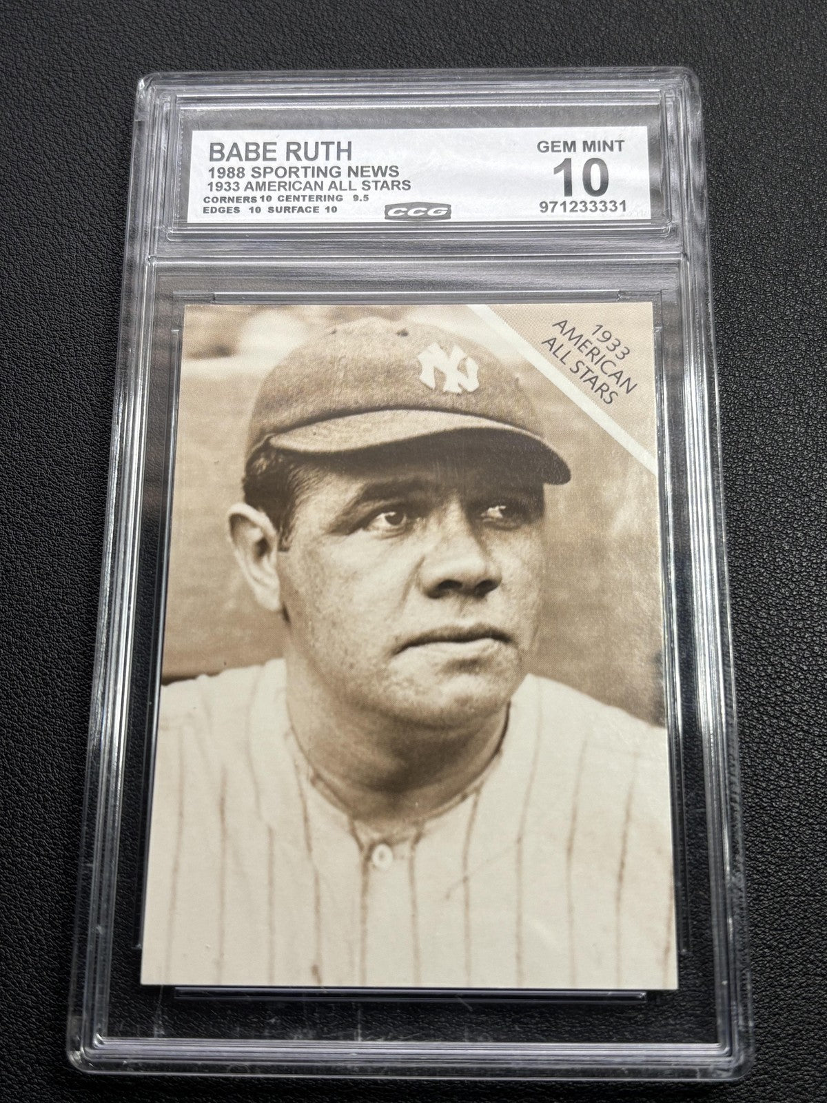 Babe Ruth 1988 American All Stars Sporting News CCG Gem 10