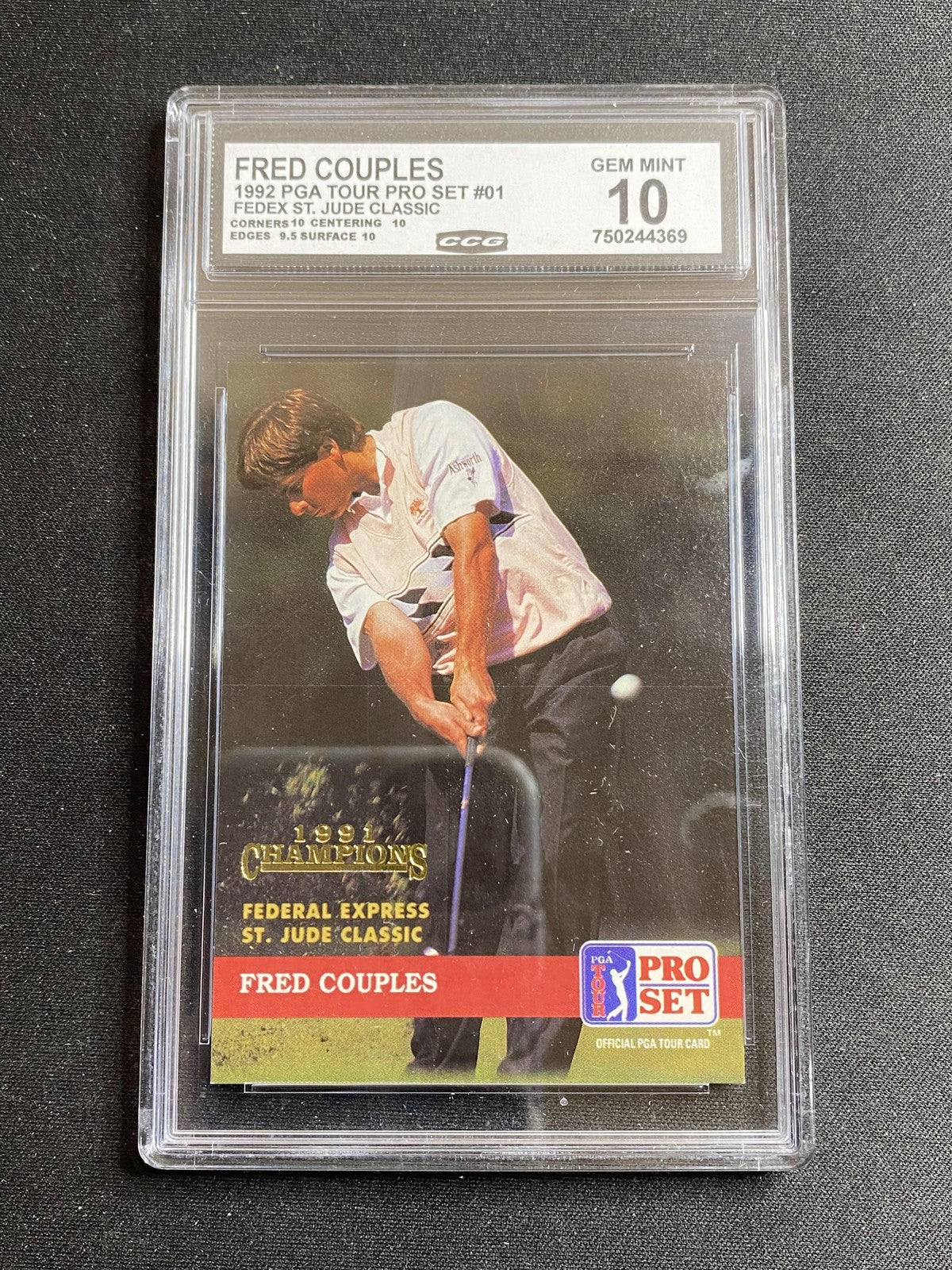 Fred Couples 1992 Leaf Pro Set 1 1991 Champions RC