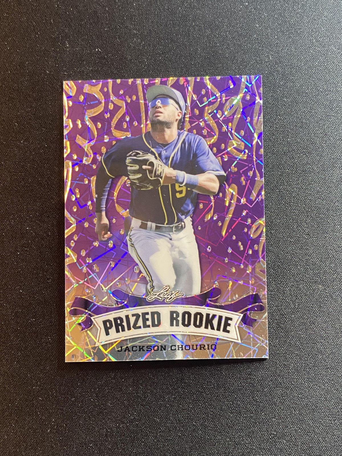 Jackson Chourio 2023 Leaf METAL Prized Rookie PR36 Purple #/15 RC