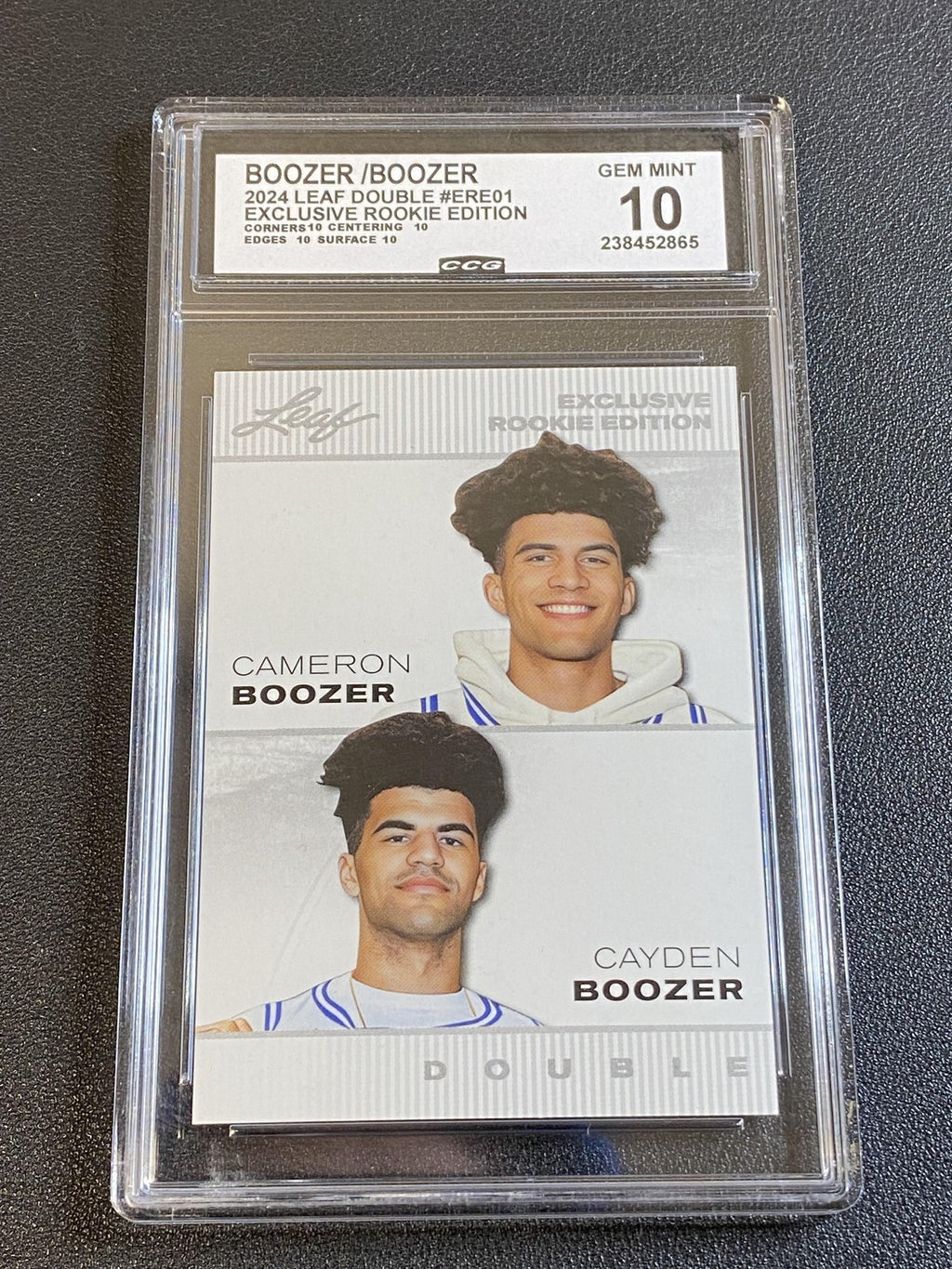 Cameron Boozer Cayden Boozer 2024 Leaf Rookie Dual CCG 10 Duke