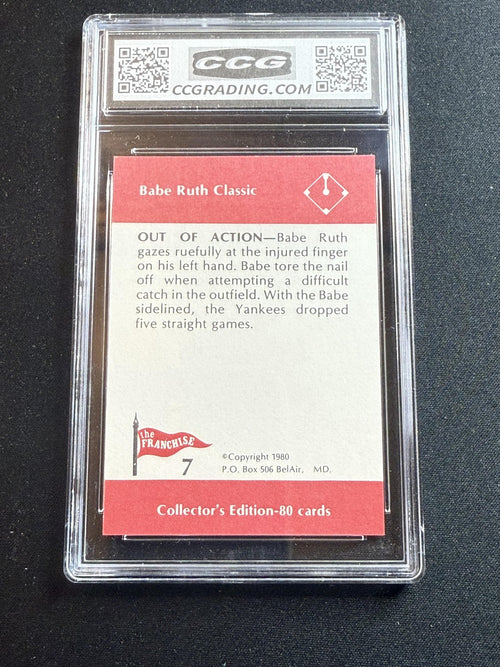 Babe Ruth 1980 Franchise Out of Action CCG 10 RC