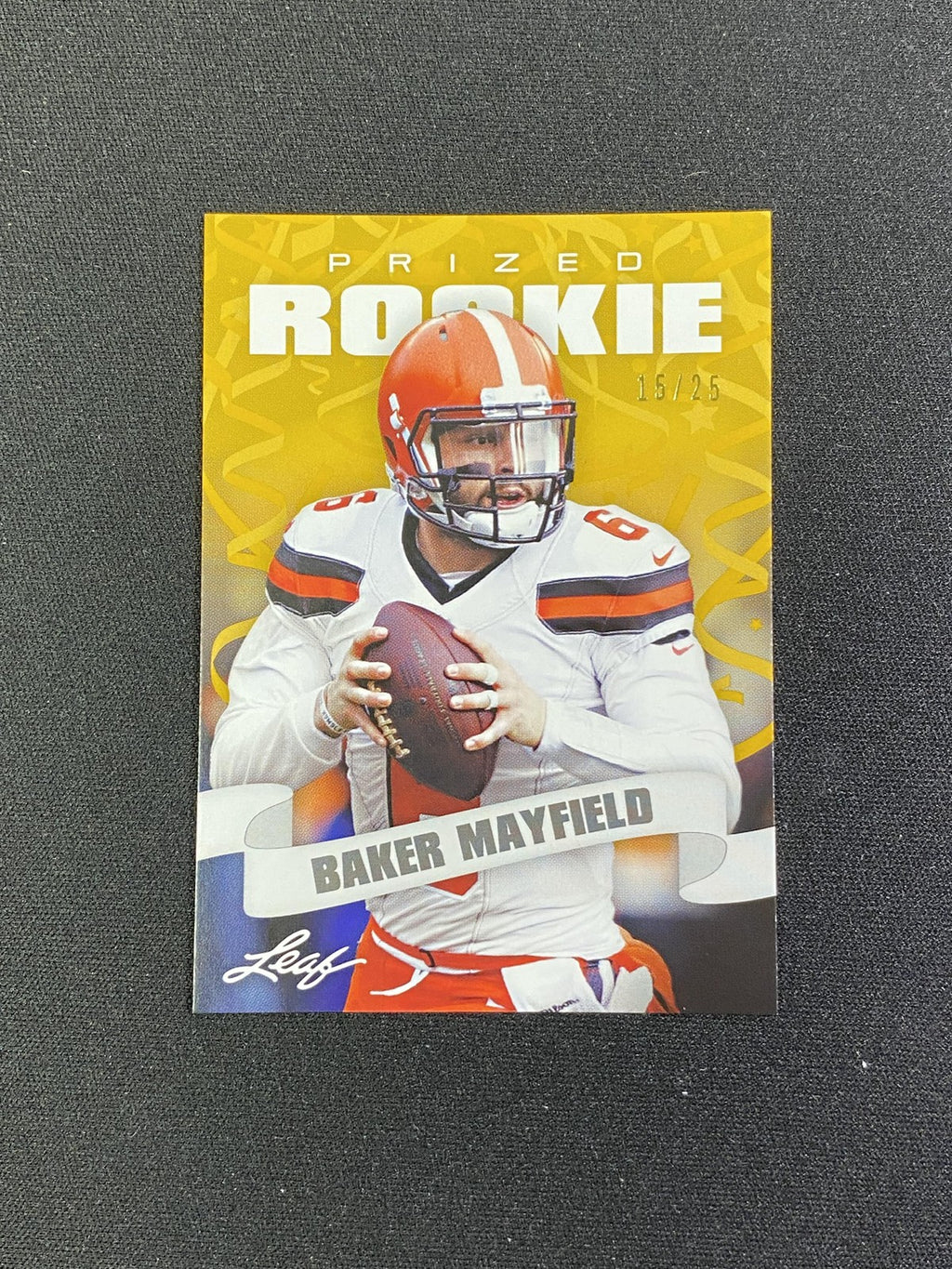 Baker Mayfield 2018 Leaf Rookie Gold /25 RC Buccaneers