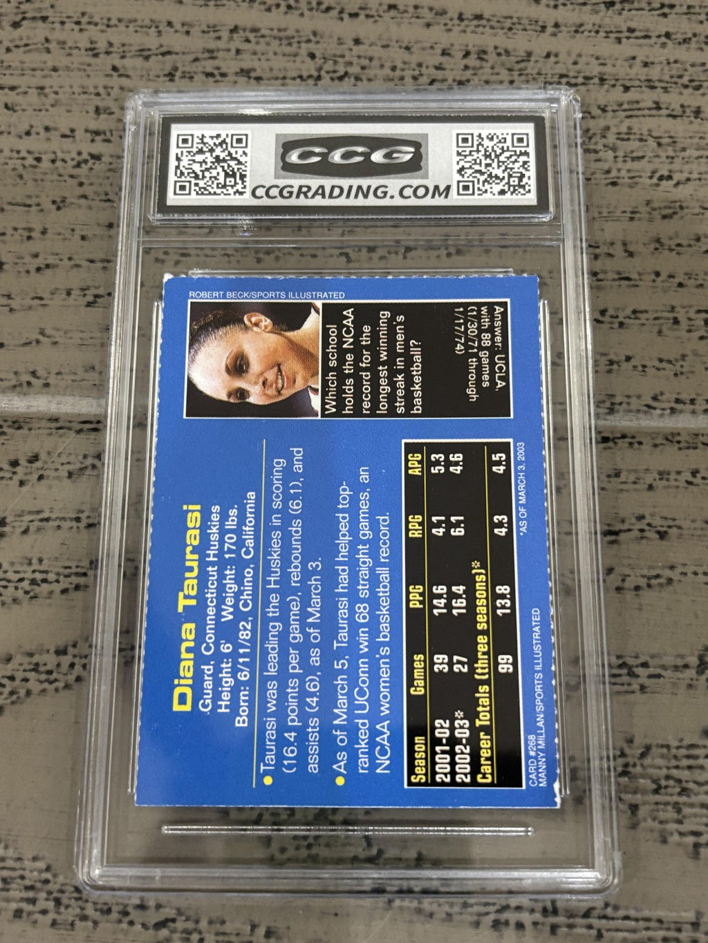 Diana Taurasi 2003 Sports Illustrated For Kids CCG 9