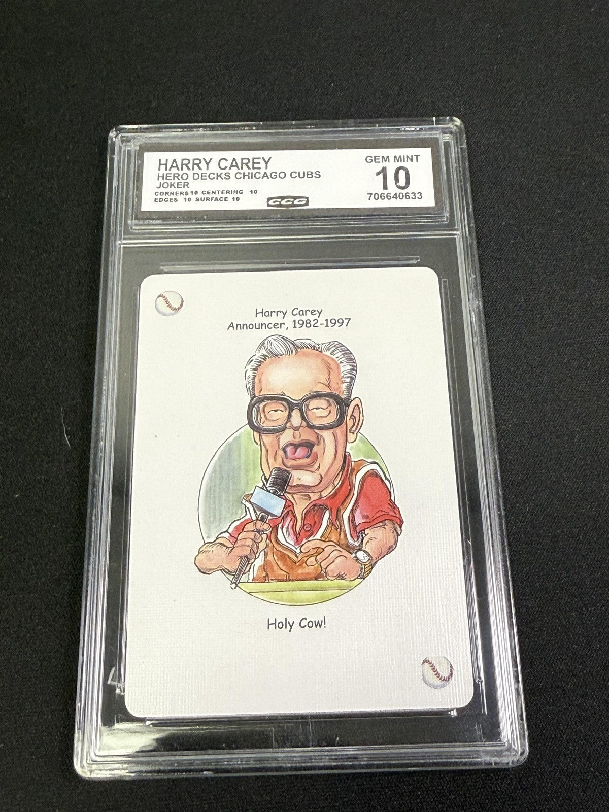Harry Carey Hero Decks Chicago Cubs CCG 10