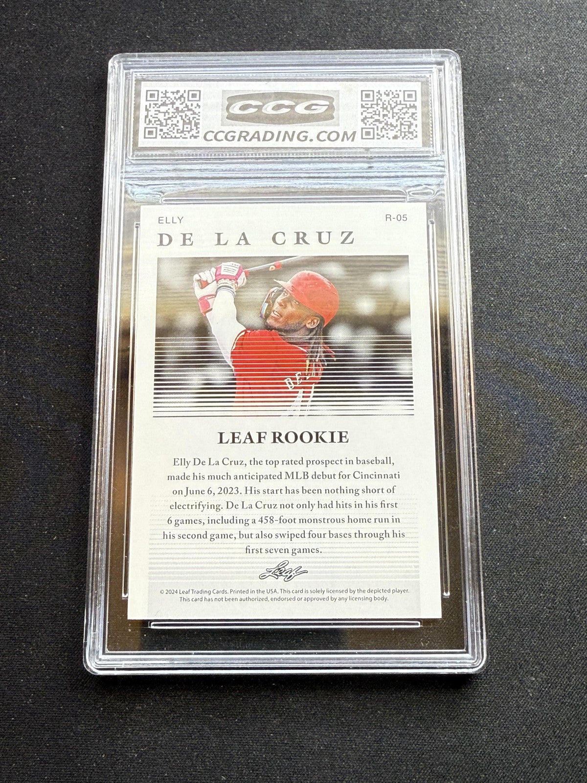 Elly De La Cruz 2024 Leaf Rookie CCG 10 RC