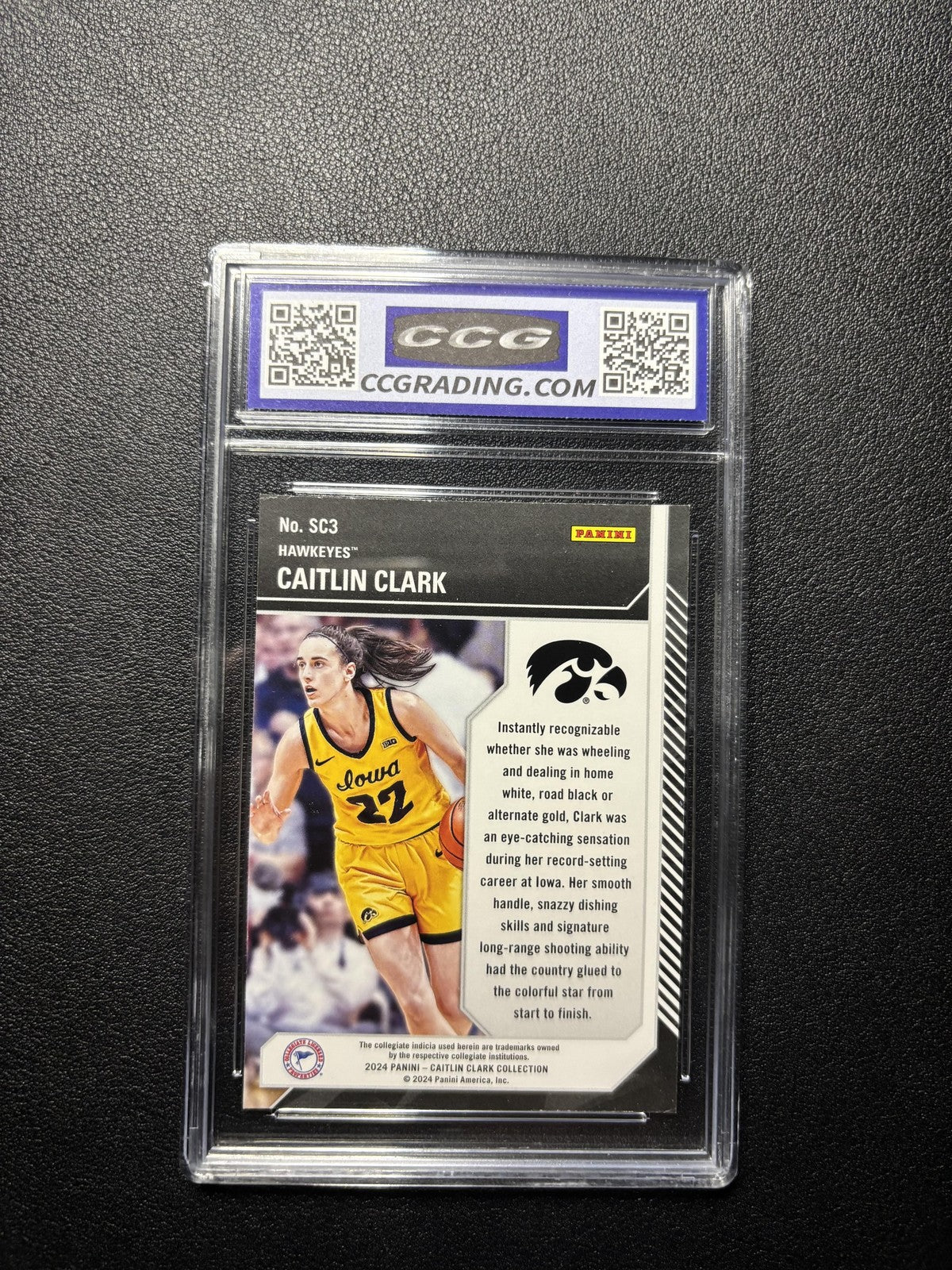 Caitlin Clark 2024 Panini Caitlin Clark Collection 2024 School Colors CCG 10