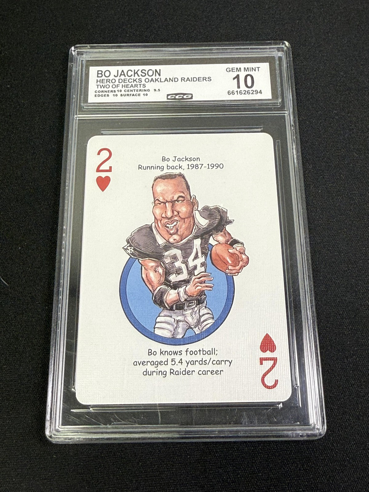 Bo Jackson 2016 Hero Decks Raiders CCG 10 Los Angeles Raiders