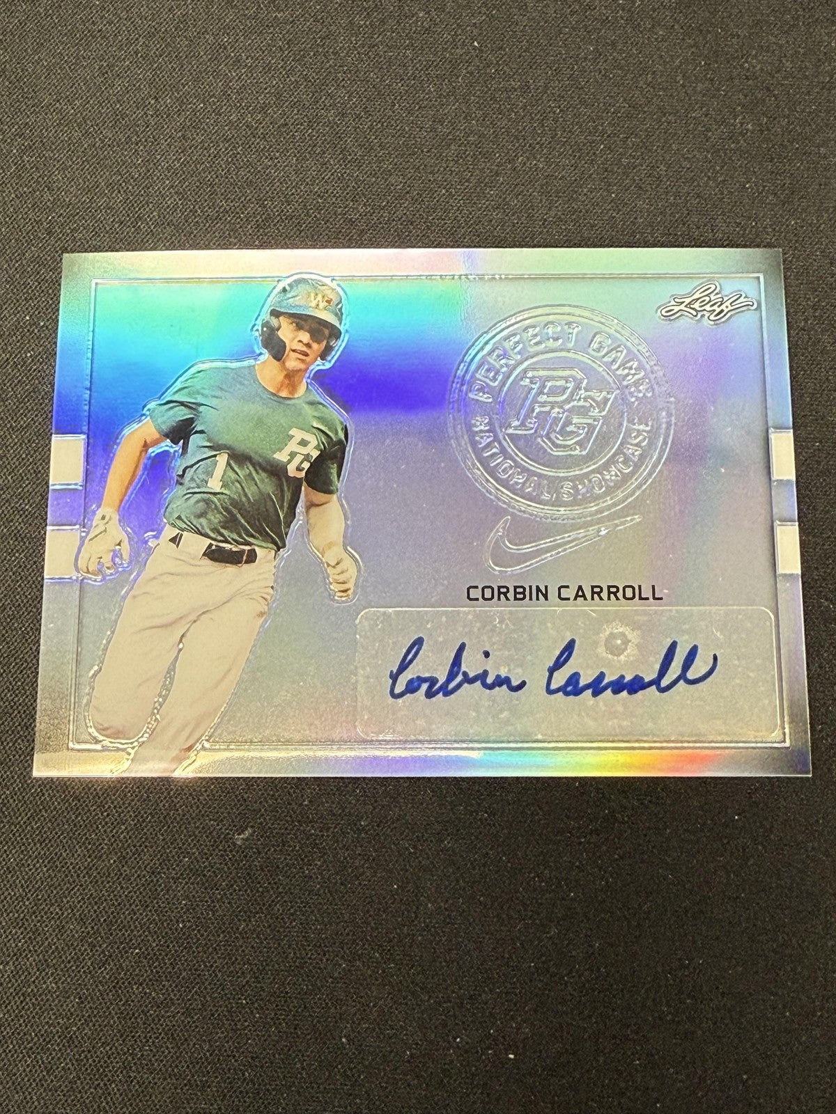 Corbin Carroll 2018 Leaf Perfect Game National Showcase Autograph Diamondbacks