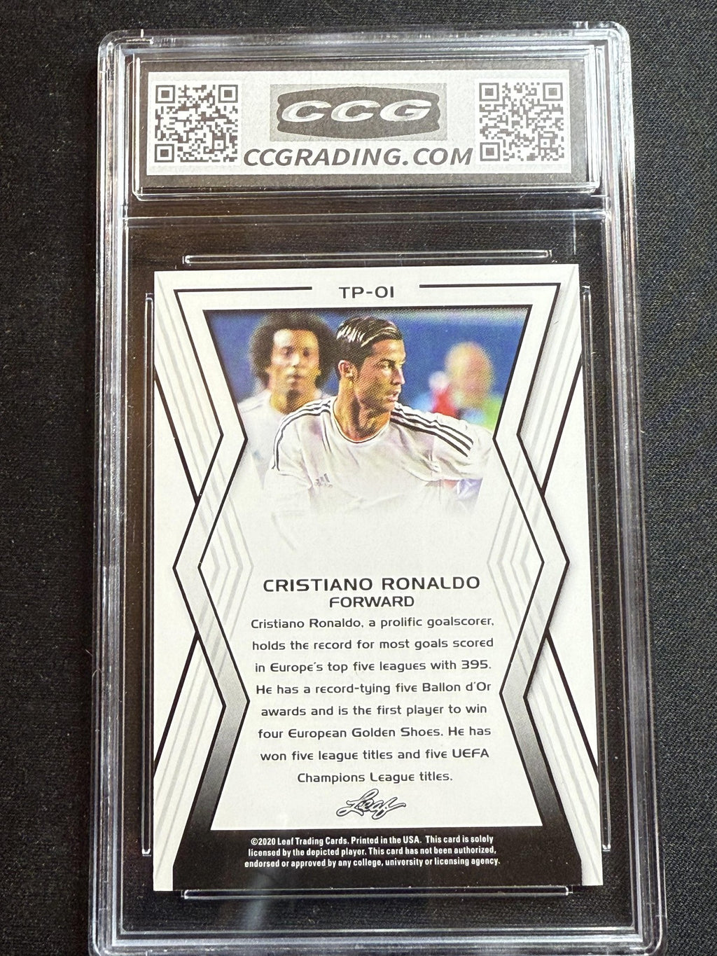 Christiano Ronaldo 2020 Leaf Top Prospect CCG 10 RC