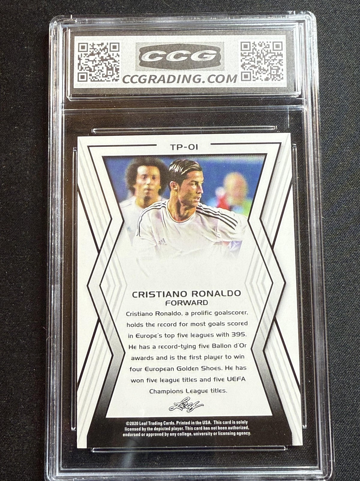Christiano Ronaldo 2020 Leaf Top Prospect CCG 10 RC