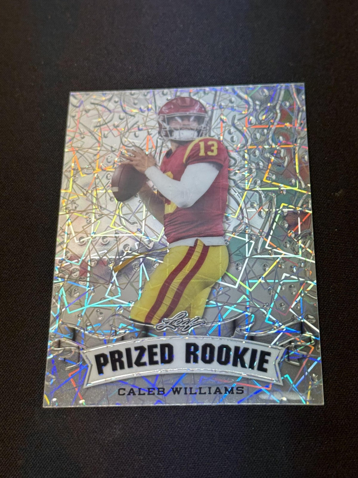 Caleb Williams 2023 LEAF Prized Metal Rookie Silver /25 RC Bears
