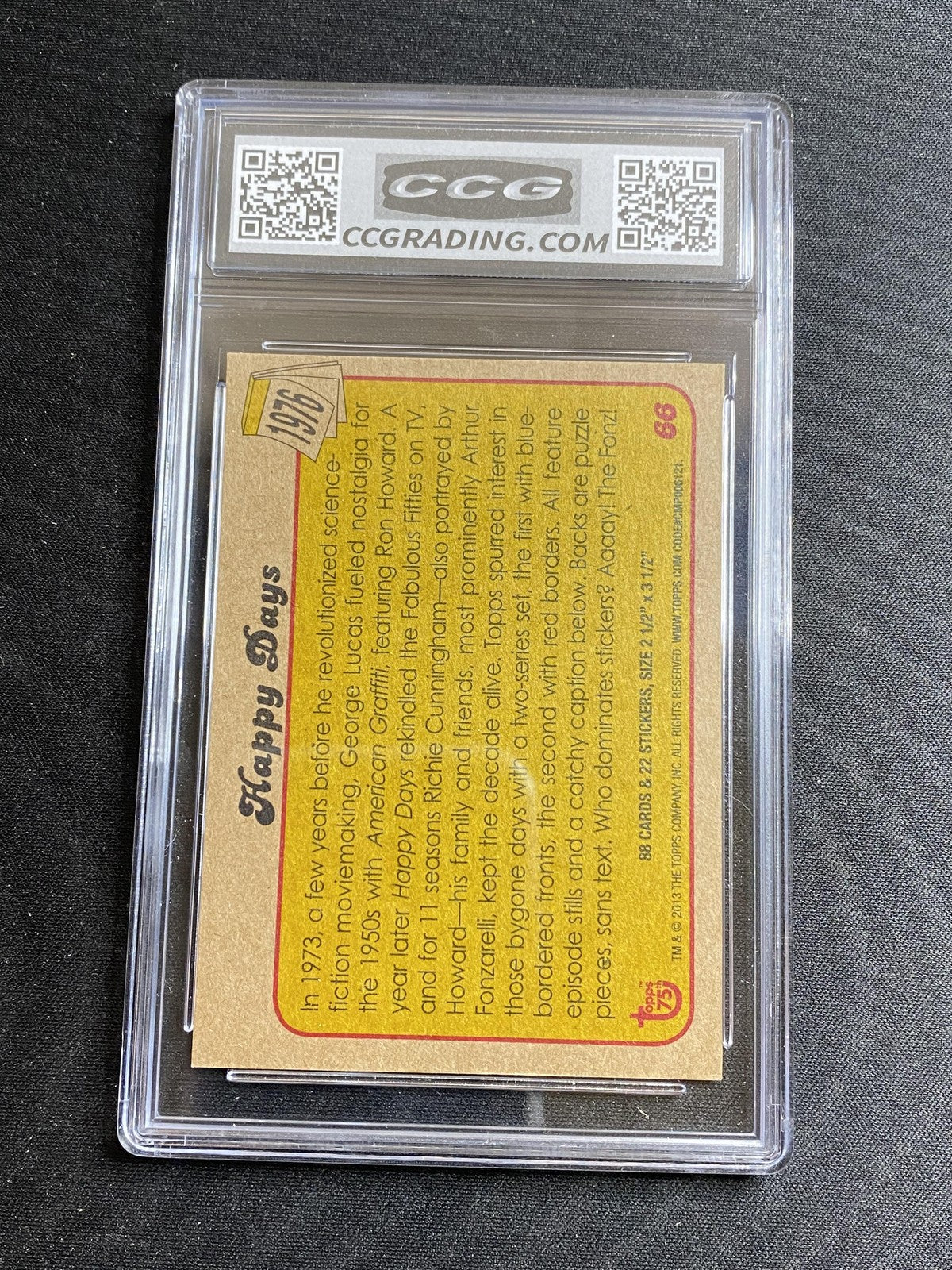 Happy Days 2013 Topps 75th Anniversary 66 CCG MINT AUTHENTIC