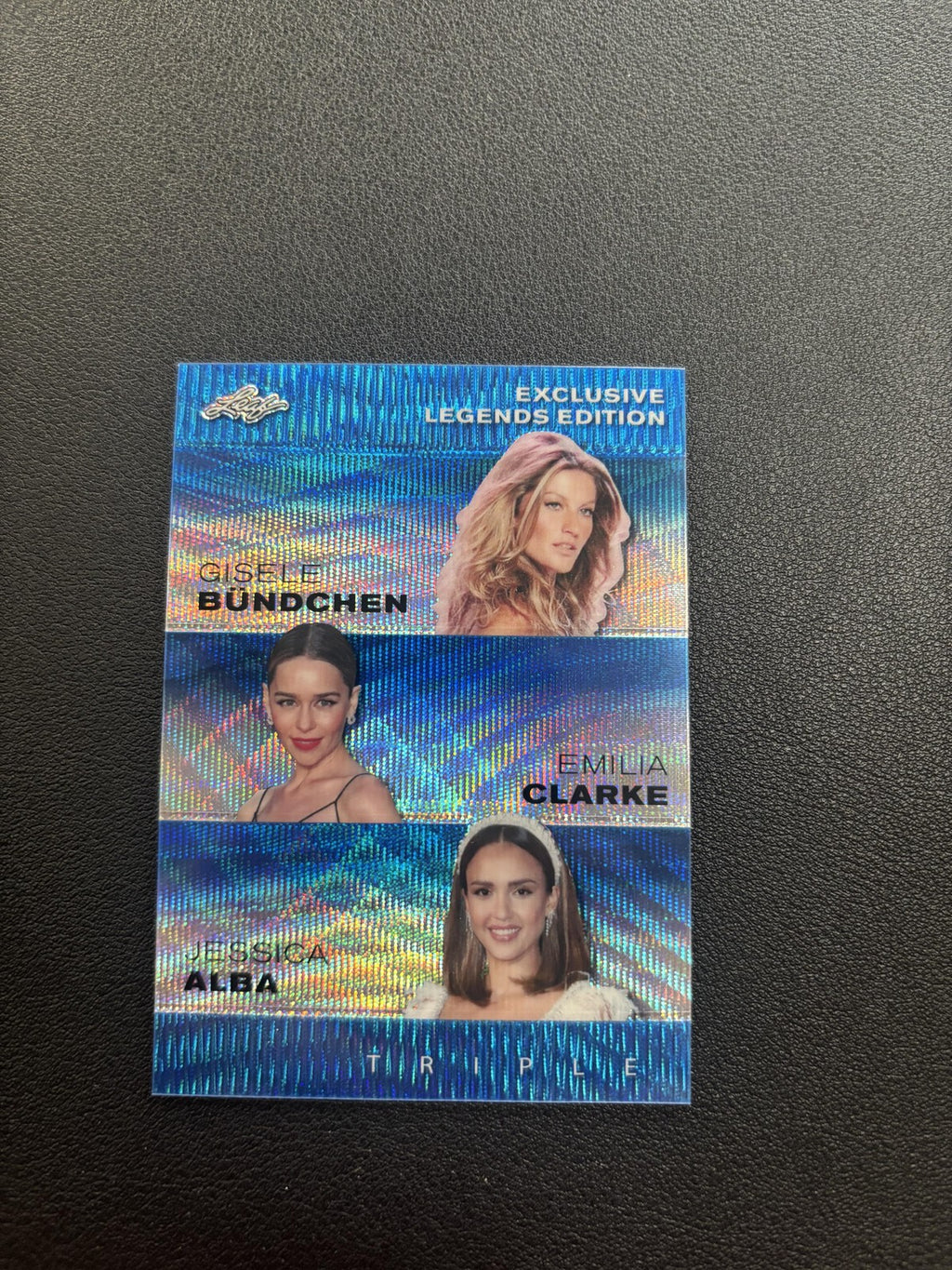 Bundchen/Clarke/ Alba 2024 Leaf Exclusive Legends Trio Metal Blue /20