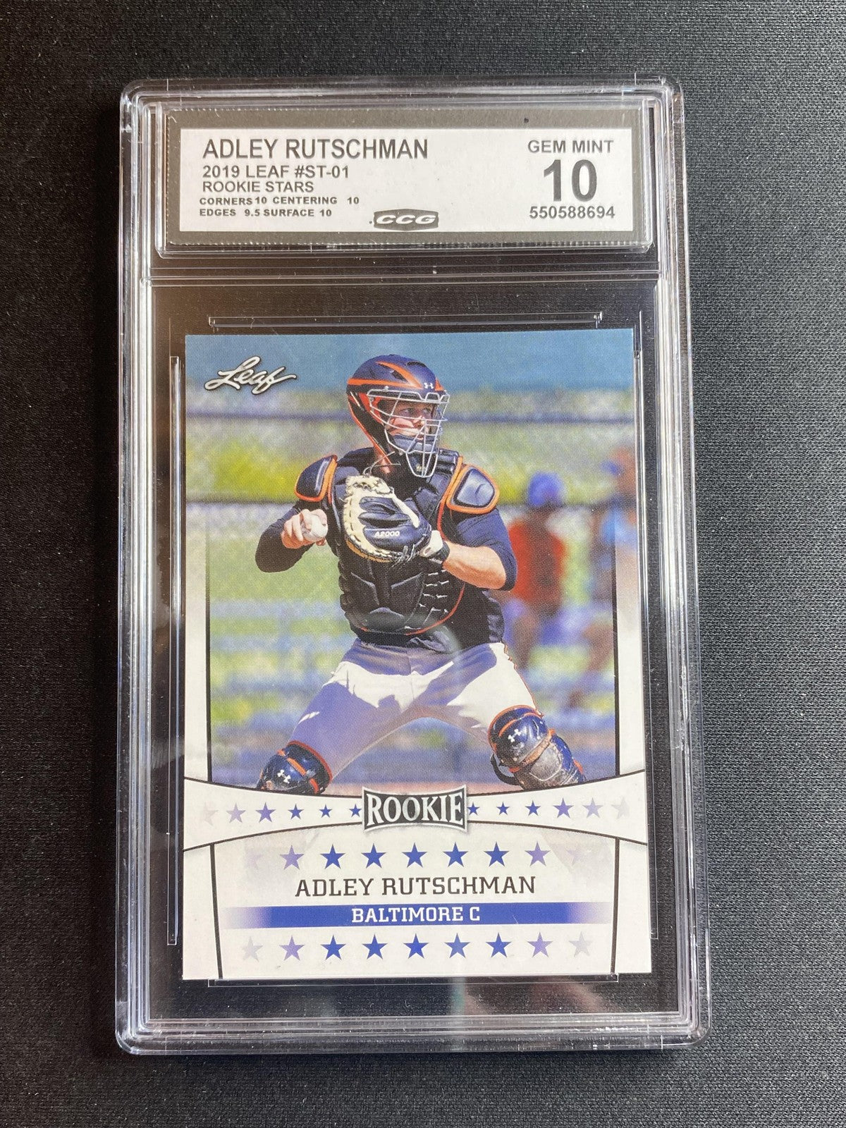 Adley Rutschman 2019 Leaf Rookies & Stars ST1 CCG 10 RC