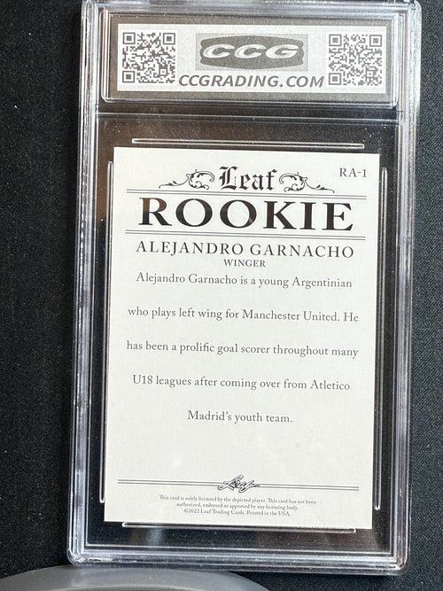 Alejandro Garnacho 2022 Leaf Rookie Achievements CCG 10 RC