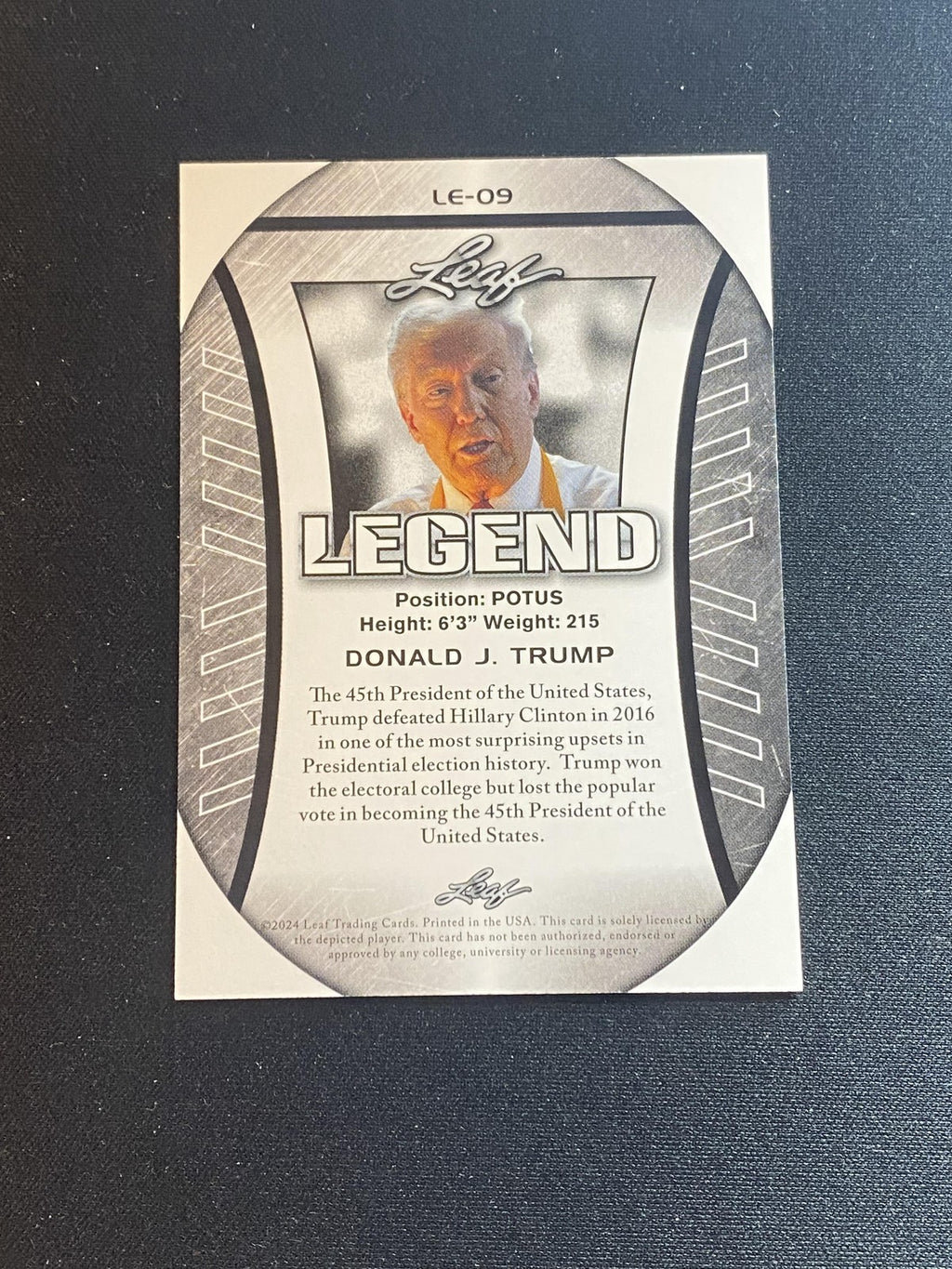 Donald Trump 2024 Leaf Flagship Legend LE09 RC 10 Count Lot