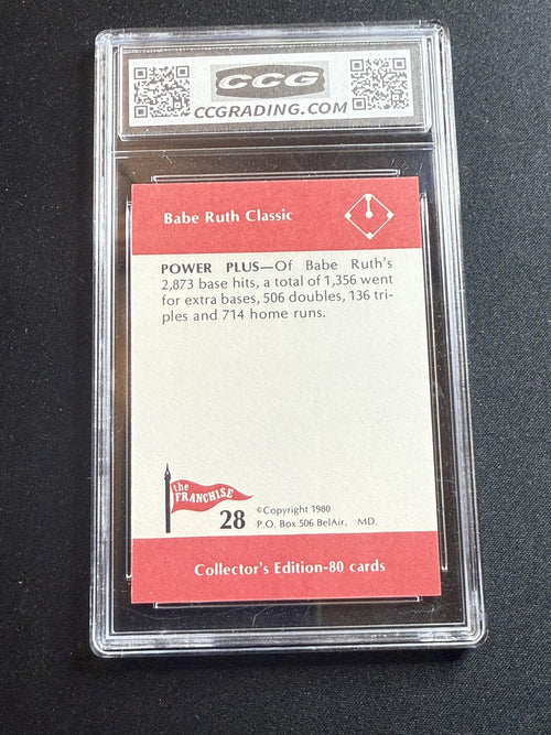 Babe Ruth 1980 Franchise Power Plus CCG 10 RC