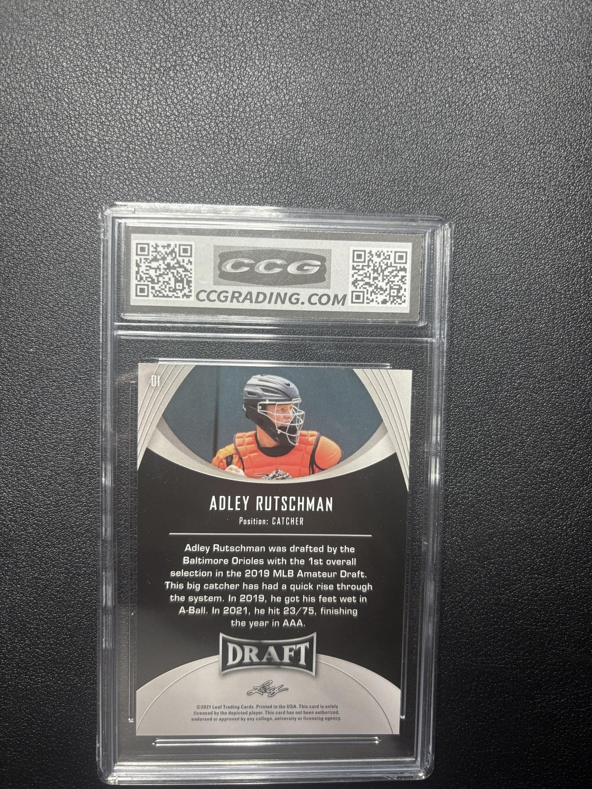 Adley Rutschman 2021 Leaf Draft CCG 10 RC