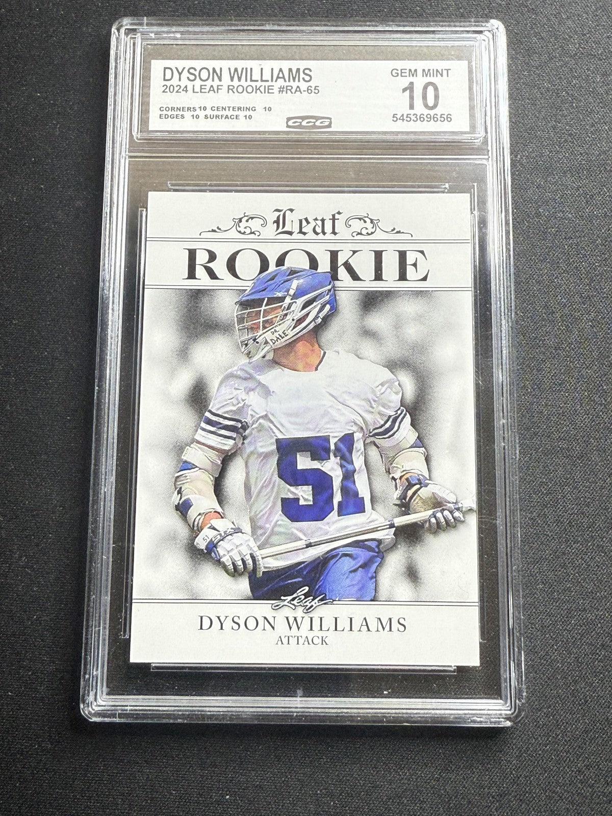 Dyson Williams 2024 Leaf Rookie Achievement CCG 10 Rookie
