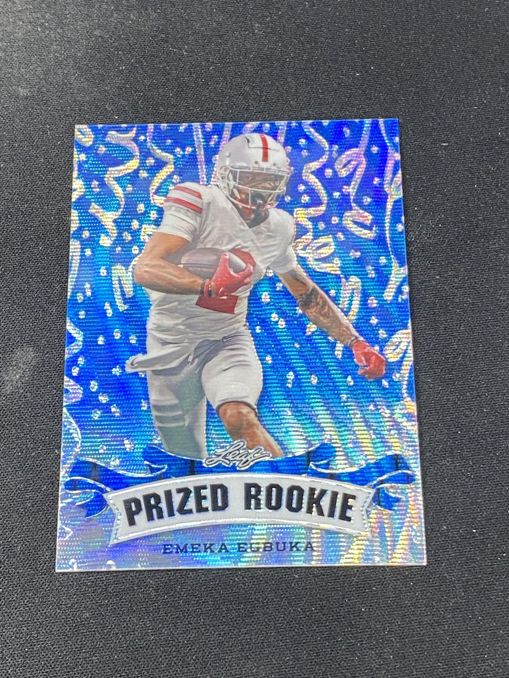 Emeka Egbuka 2023 Leaf Prized Metal Rookie Blue /20 RC