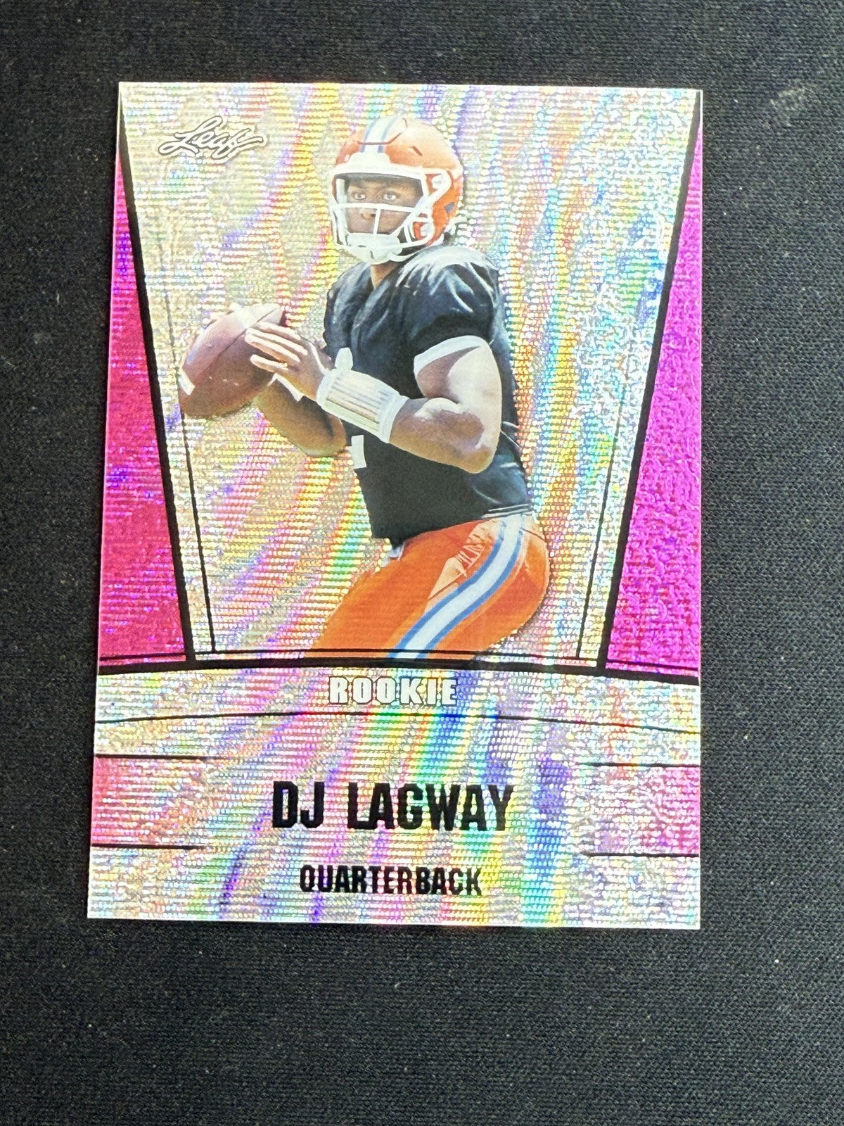 DJ Lagway 2023 Leaf Prized Metal Rookie Pink /10 RC Florida Gators