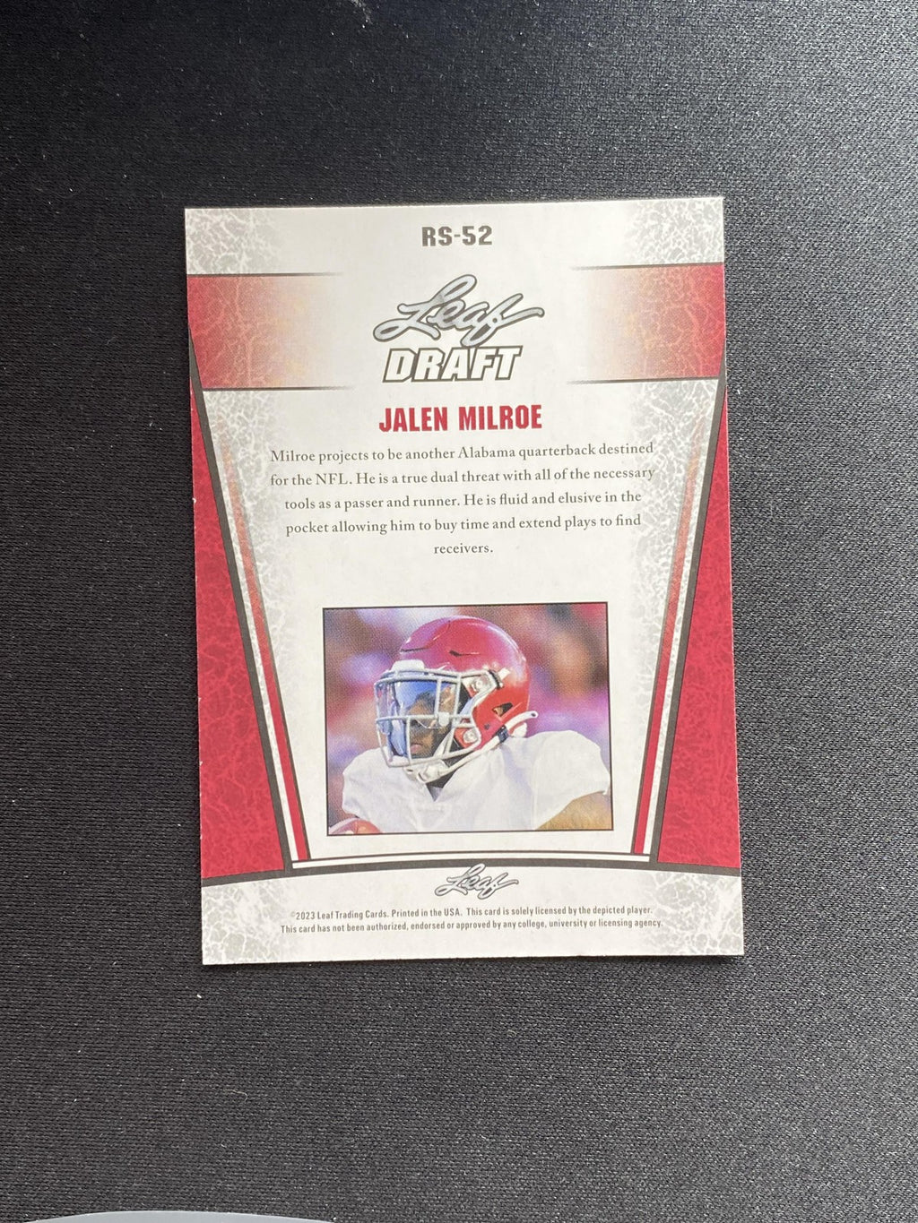 Jalen Milroe 2023 Leaf Draft Metal Rookies RS52 RC 10 Count Lot