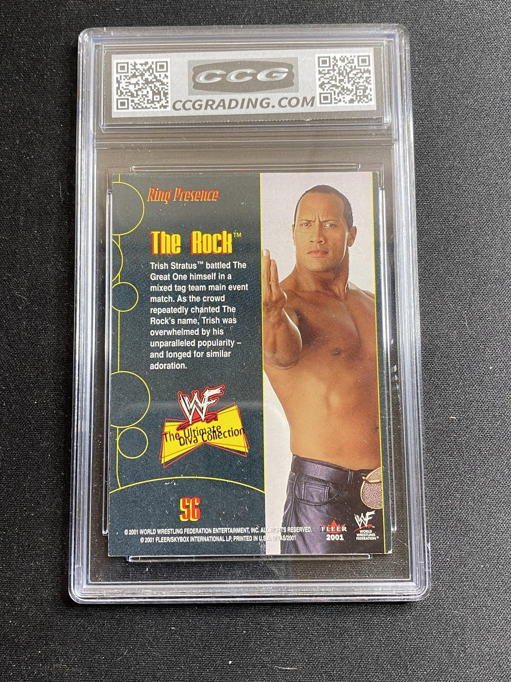Dwayne "The Rock" Johnson 2001 Fleer Skybox WWE CCG 9.5 RC