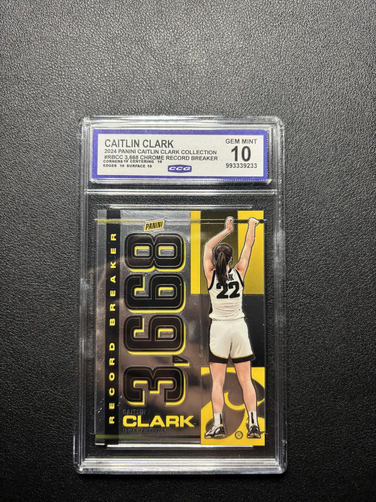 Caitlin Clark 2024 2024 Panini Caitlin Clark Collection Record Breaker CCG 10