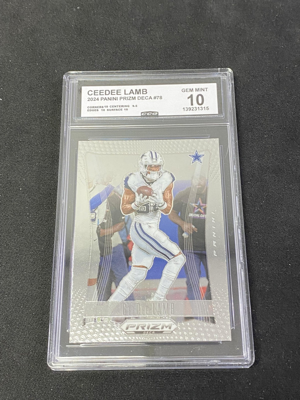 Ceedee Lamb 2024 Panini Prizm Deca CCG 10 Cowboys Rookie