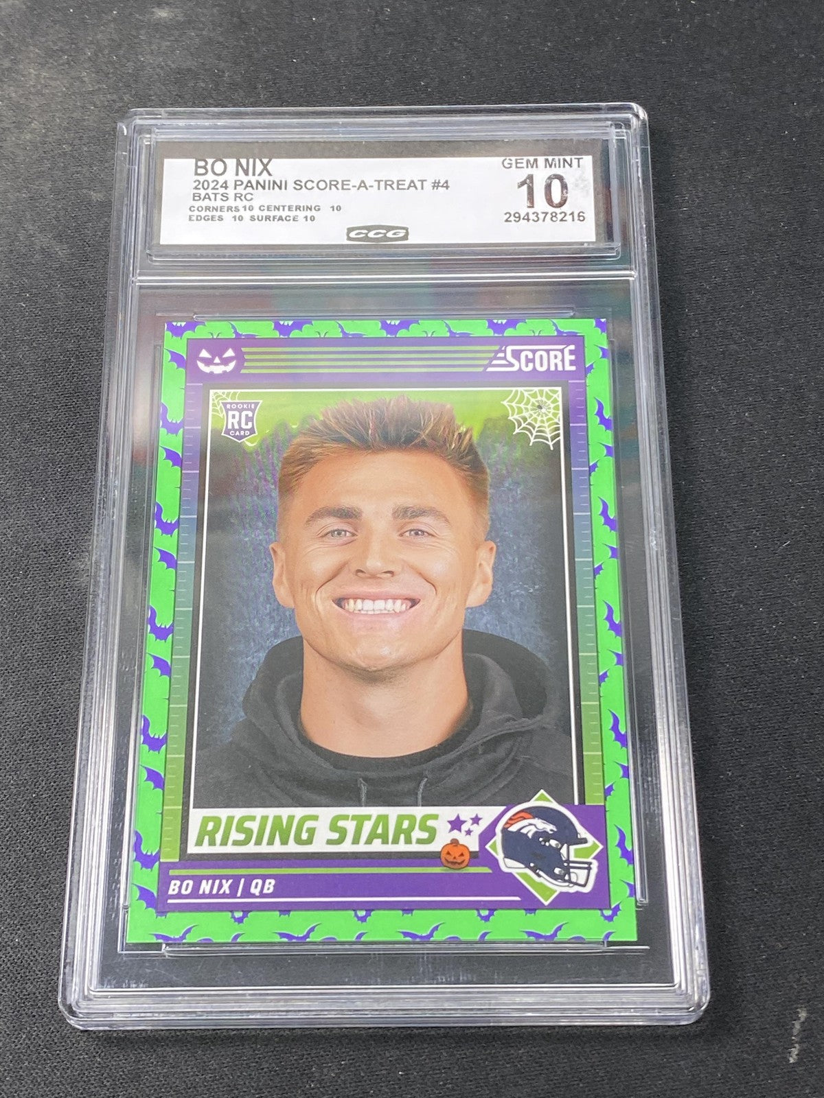 Bo Nix 2024 Panini Score-A-Treat Bats CCG 10 Rookie