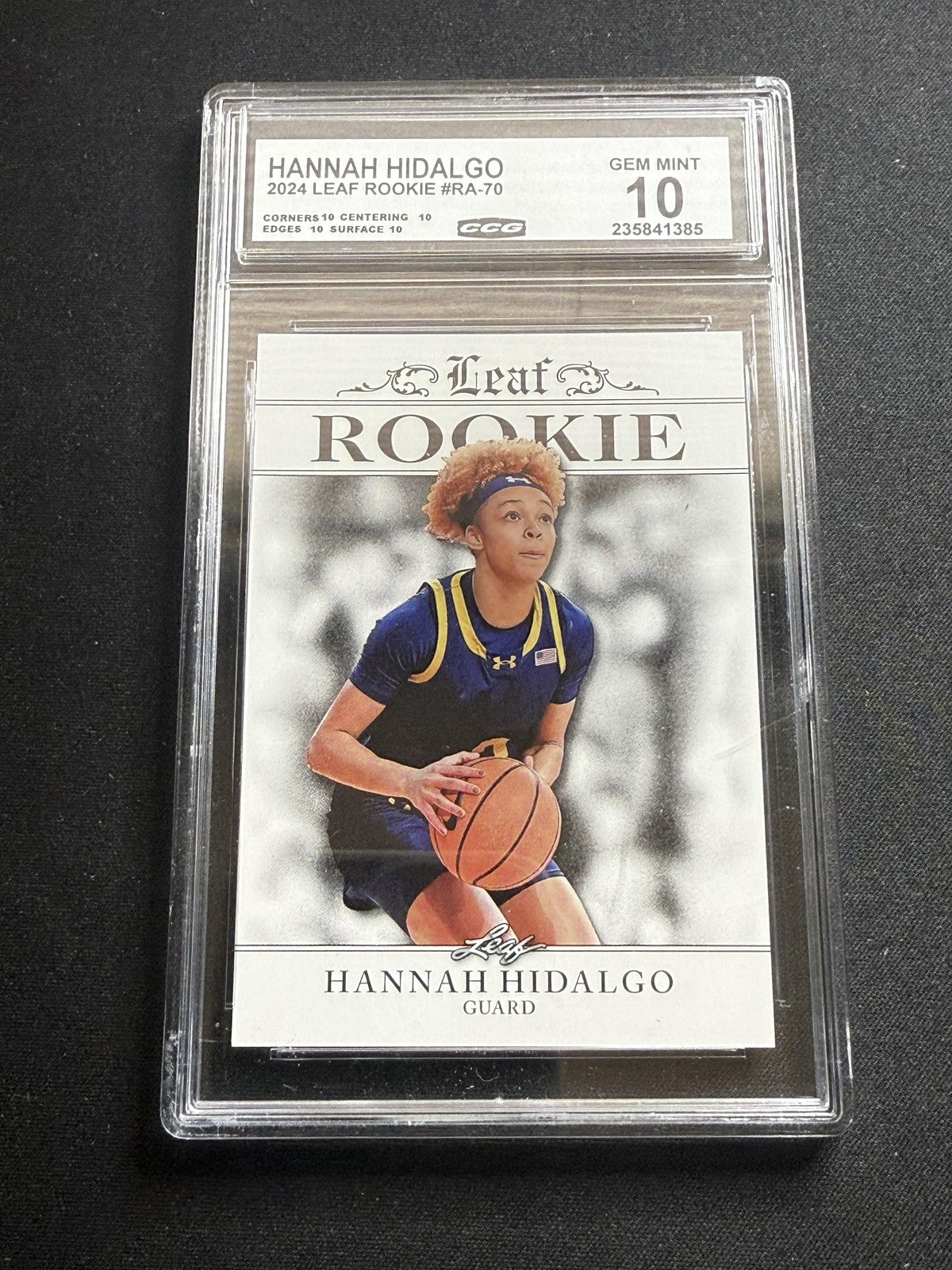 Hannah Hidalgo 2024 Leaf Rookie Achievement CCG 10 Notre Dame Rookie
