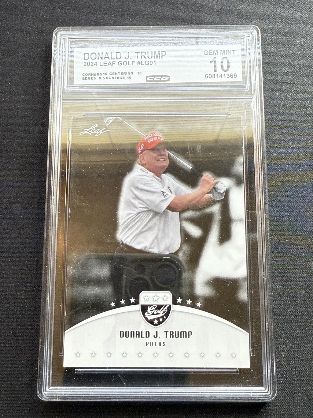 Donald Trump 2024 Leaf Golf CCG 10 RC